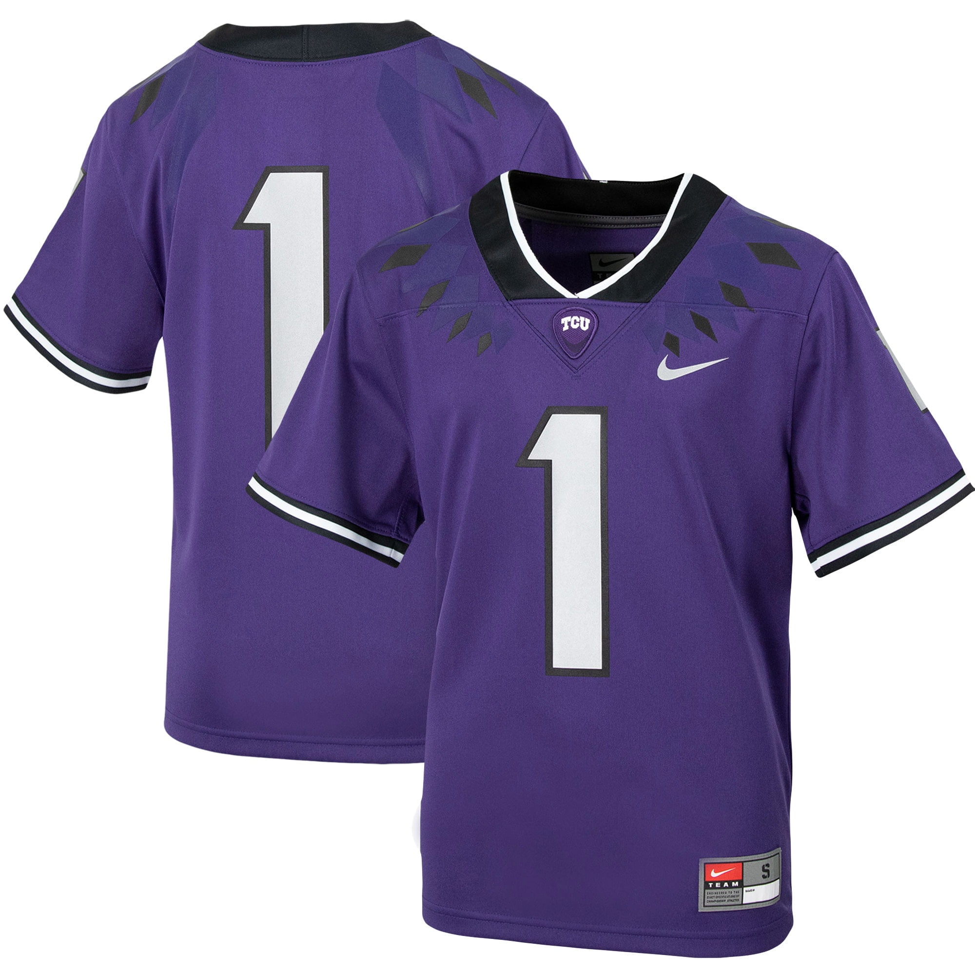 #1 TCU Horned Frogs Nike Youth Untouchable Football Jersey - Purple