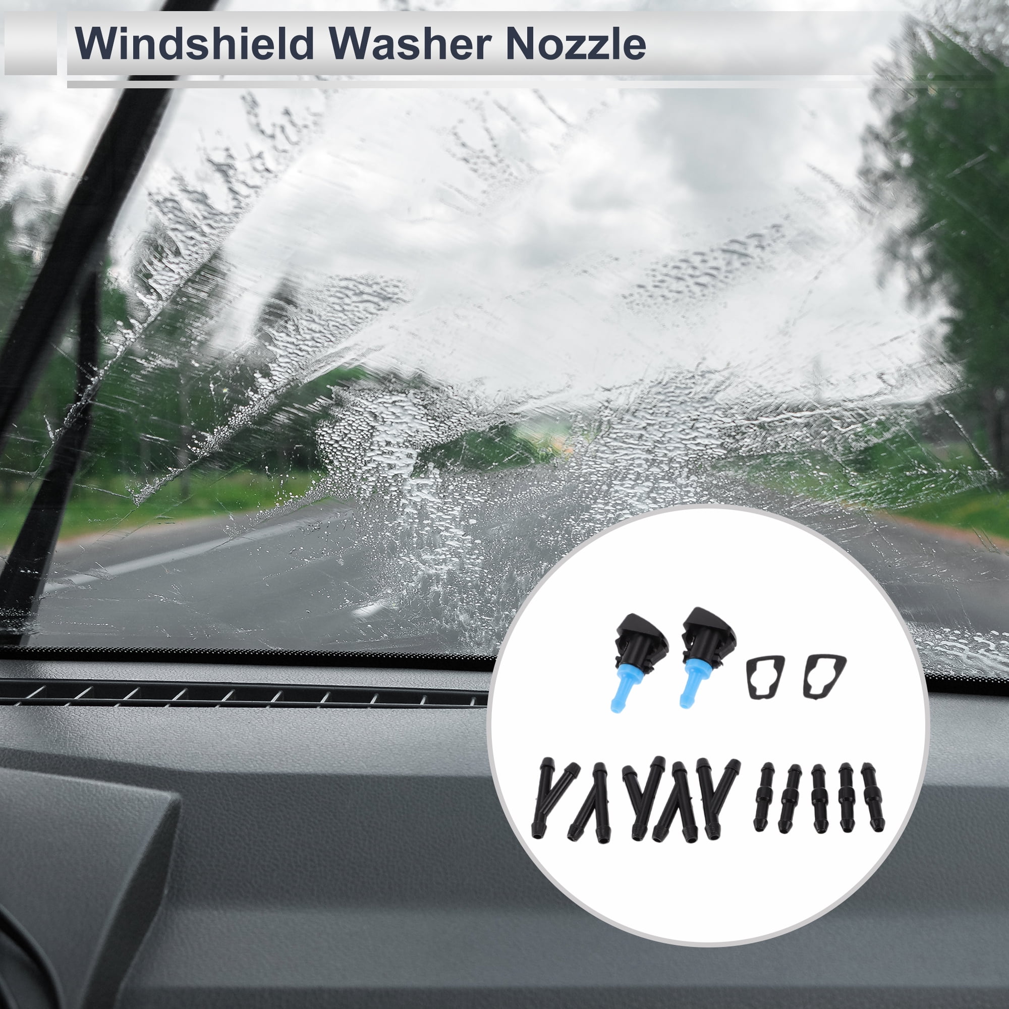 Unique Bargains Washer Nozzle for Jeep Patriot 2008-2017 Front Plastic 1 Set