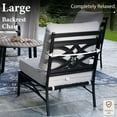 thumbnail image 5 of Summit Living 6-seat Outdoor Patio Furniture Set, Half-moon Outdoor Sectional Conversation Set with 2 Nesting Round Wood-grain Coffee Table, Black & Beige, 5 of 18