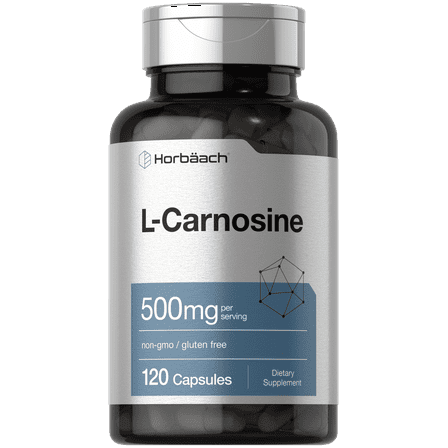 L-Carnosine 500mg | 120 Capsules | Non-GMO & Gluten Free Supplement | by Horbäach