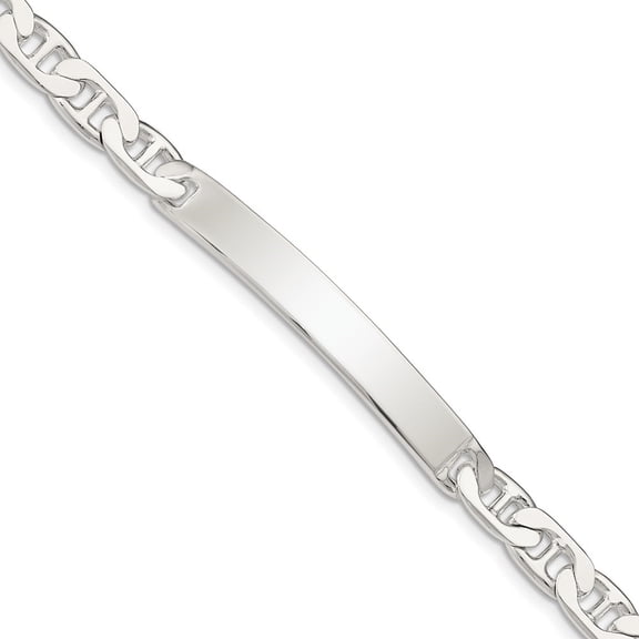 Auriga Fine Jewelry 925 Sterling Silver Anchor Id Bracelet 7inch for Women