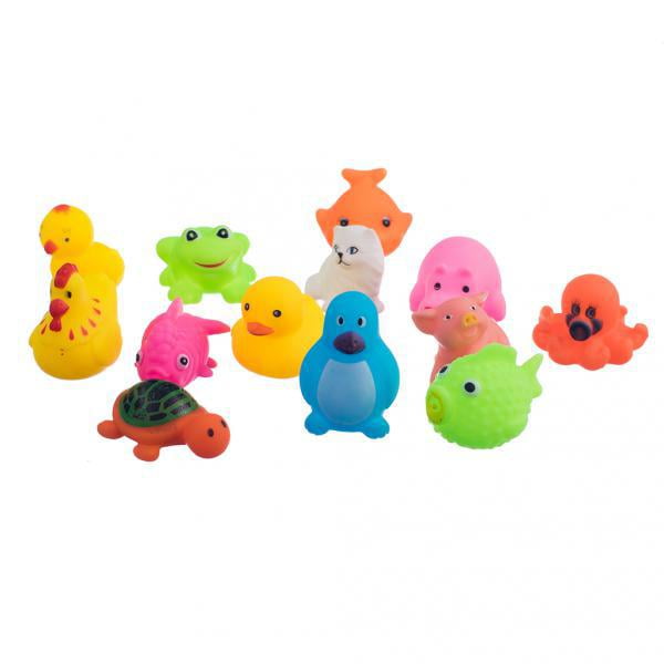 2x Juguetes para jugar al baño Sunnimix de goma Chirriante para Bebé