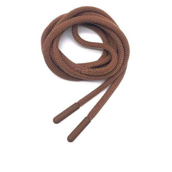 Dark brown drawstring replacement cord with threader Universal elastic cord for sweatpants/hoodies/jackets