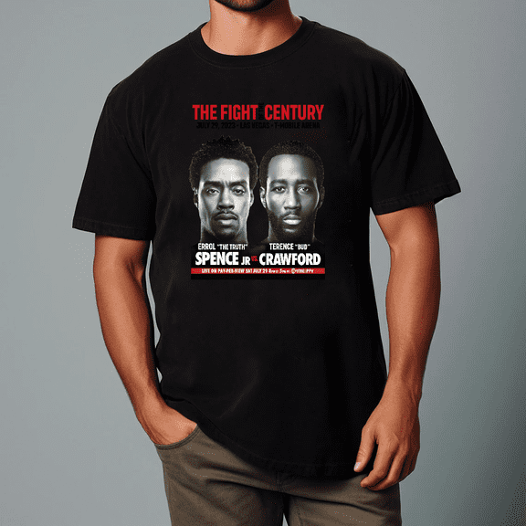 Errol Spence Jr Vs Crawford Boxing Fight Of The Century Fan Unisex T-shirt, for men & women, up to size 5XL