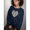 thumbnail image 2 of Colorful Heart Cheetah Print Sweatshirt Women -Image by Shutterstock, Female XX-Large, 2 of 4