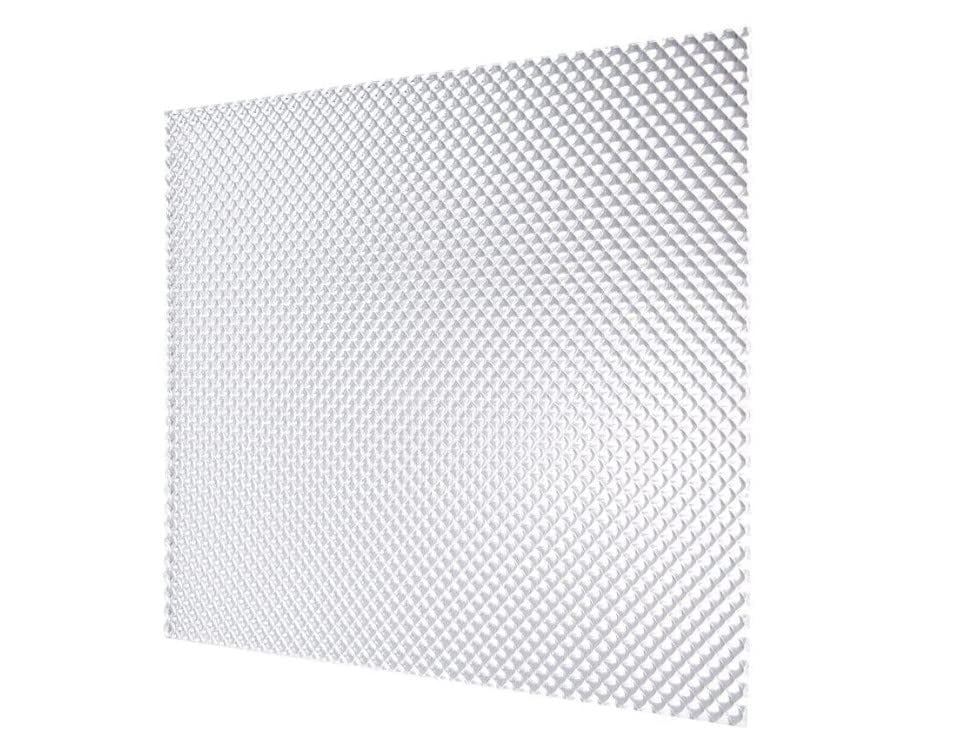 Clear Acrylic Prismatic Lighting Panel 22.5" x 46.5" .100" Thick