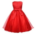 thumbnail image 3 of Gubotare Toddler Dresses for Girl Semi Formal Toddler Dress Baby Girls Ruffle Halter Casual Party Dresses 5T 6T (Red,5-6 Years), 3 of 7