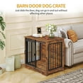 thumbnail image 3 of 27.2"Dog Crate Furniture with Barn Door,Wooden Pet Cage End Table for Small Medium Dogs up to 22 lb, 3 of 8
