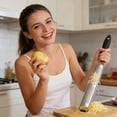 thumbnail image 4 of Cheese Grater & Zester, 15.9 inch Handheld Zester Grater, Cheese Shredding Tool, Fine Microplane Grater, Stainless Steel Blade, Kitchen Utensil Gadget for Cheese Vegetables and Garnishes, 4 of 7