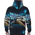 thumbnail image 7 of Naloa Starry Sky Colorful Crocodile Men's Casual Hooded Collar Drawstring Hoodies Pullover Sweatshirts Casual Long Sleeve Shirts-3X-Large, 7 of 7
