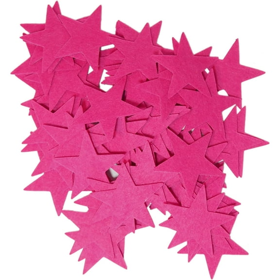 Playfully Ever After 1.5 inch Stiff Felt Stars 88pc (Pink)