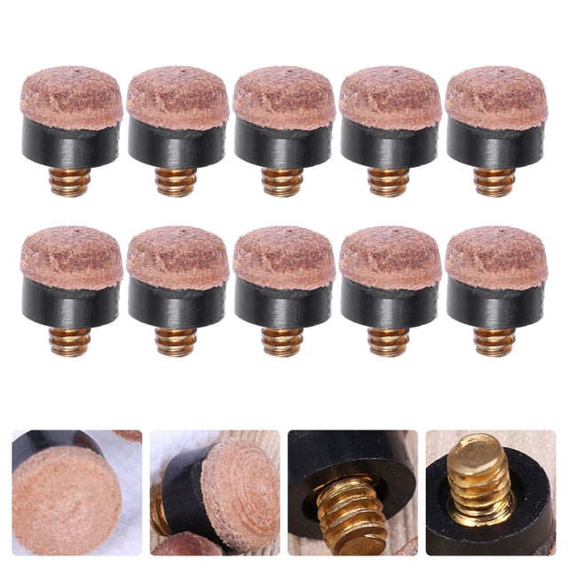 unbranded 20Ud Puntas De Cuero Con Tornillo Para Taco De Billar Control Preciso Y Fácil Instalación