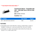 thumbnail image 2 of Transmission Mount - Compatible with 2001 - 2006 GMC Sierra 2500 HD 4WD 6.0L V8 2002 2003 2004 2005, 2 of 2