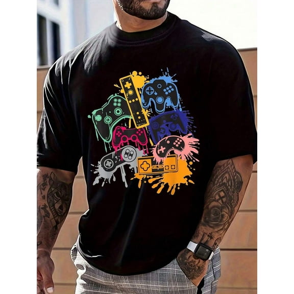 Men's Game Console Printed Short Sleeve T-Shirt