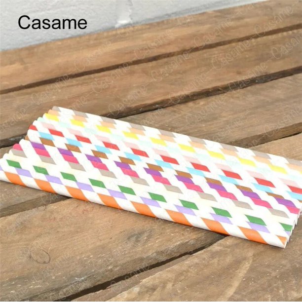 Pajitas de papel para jardín, papel de aluminio dorado desechable para beber para cumpleaños, boda, decoración, fiesta de Navidad, restaurante, suministros para eventos