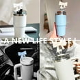 thumbnail image 5 of BZUEPRS 3 Pcs Classic Pink Bow Straw Covers Cap Toppers Compatible with Stanley 30&40 oz Tumbler Cups,Reusable Cute Silicone Straw Tips Lids Protectors for 0.4 in/10mm Stanley Cups Straw Accessories, 5 of 12