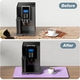 thumbnail image 4 of Coffee Mat, 16"x24" Coffee Bar Mat for Coffee Station Accessories and Organizer, Hide Stain Anti Absorbent Dish Drying Pad for Kitchen Counter, Cute Coffee Bar Decor Coffee Machine Mat, Purple, 4 of 6