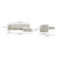 thumbnail image 3 of Moe's Home Collection Clay Lounge Modular Sectional Coastside Sand Fabric, 3 of 7