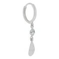 thumbnail image 2 of 14k Gold White Rhodium, Pear Shape Drop Earring Created CZ Crystals, 2 of 3