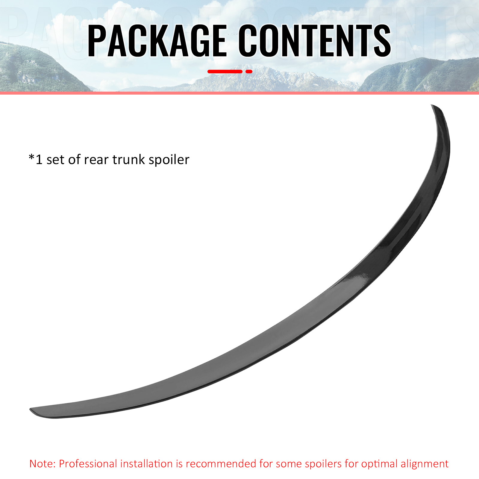 Ikon Motorsports Trunk Spoiler Compatible with 2026 Tesla Model Y Juniper, OE Style Gloss Black ABS Plastic Add-on Rear Trunk Lid Spoiler Wing Lip