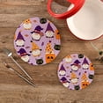 thumbnail image 2 of GZHJMY 2PCS Cute Gnomes in Halloween Costume Trivets Pot Holders Set and Placemats Set, Hot Pads, Table Mats for Cooking and Baking, Cotton Braided Hot Pads, 7.09"+9.45", 2 of 7