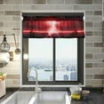 thumbnail image 2 of Glowing Lightning Curtain Valance for Windows, Rod Pocket Valance Window Treatments 1 Panel Short Curtains for Kitchen Windows Bathroom Bedroom 54 x 18 inch Home Decor, 2 of 6