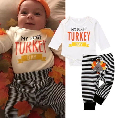 baby boy thanksgiving romper