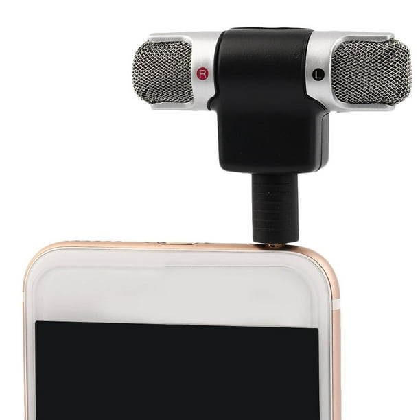 Haute Performance 3.5mm Jack Portable léger micro numérique stéréo Microphone  pour enregistreur téléphone Mobile chanter chanson karaoké 