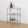 thumbnail image 3 of Mainstays Adjustable Storage Shelving, Loading Capacity 103lbs per Shelf, Chrome, 3-Tier, 3 of 8