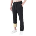 thumbnail image 1 of Pantalones anchos de pana con cordón para hombre - Poliéster, color liso, estilo informal, 1 of 7