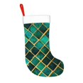thumbnail image 2 of Naloa Green Mosaic Glass Christmas Stockings Decorations, Xmas Ornaments, DIY Personalized Farmhouse Decor for Home Family Party Tree, 2 of 7