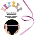 thumbnail image 3 of SHELLTON 100 Pcs Elastic String, 0.2 Inch (5mm) Elastic Bands Cords for Sewing with Adjustable Buckle Adult Kids, Stretchy Face Cover Earloop for DIY Mas-k Supplies（Random color）, 3 of 7