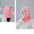 thumbnail image 2 of CEHVOM Women Flannel Winter Hats Mask Set Warm Cap With Transparent Fogless Protective Mask For Cycling, 2 of 4