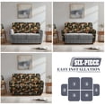 thumbnail image 5 of TSOVTHRID Mushroom Floral Plant Print 6-Piece Loveseat Covers Stretch Reclicer Love Seat Covers with Pockets Loveseat Couch Cover Furniture Protector for 2 Seat Couch Sofa, 5 of 7