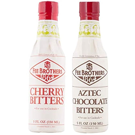 Fee Brothers Cocktail Bitters - Aztec Chocolate & Cherry - 5 oz each