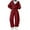 Red, variant on LEBONYARD Women's Trendy Clearance Sweatshirts And Sweatpants Set Zipper Drawstring Hooded Solid Color Sweatshirts And Joggers Sweatpants,Sizes S-2XL