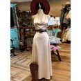 thumbnail image 6 of Apricot Satin Draped Halter Neck Maxi Dress For Women, Elegant Flowing Evening Gown, Relaxed Fit, 6 of 7
