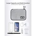 thumbnail image 4 of Bolsa organizadora de cables Luxtude Travel Essentials gris pequeña, 4 of 7
