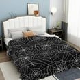 thumbnail image 6 of Halloween Spider Cobweb Spiderweb Throw Blanket,Halloween Goth Fleece Blanket, Super Soft Cozy Lightweight Blanket for Couch Bed Sofa Dorm Home Decorations 60" x 80", 6 of 6