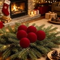 thumbnail image 6 of 2026 Christmas Indoor Decoration Velvet Wine Red Velvet Ball Ornaments For Christmas Decorations Wedding And Big Christmas Ball Arrangements And Setups In Four Sizes, 6 of 6