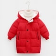 thumbnail image 3 of Boys Girls Winter Hooded Long Down Coats Outwear Kids Windproof Puffer Jackets Padded Parka Outwear 4-9Y, 3 of 7