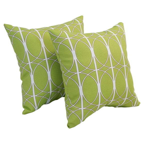 Blazing Needles 17-inch Square Polyester Outdoor Throw Pillows (Set of 2) 9910-S2-OD-169