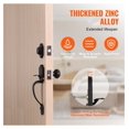 thumbnail image 2 of Front Door Handle and Deadbolt Set, Matte Black - Adjustable Entrance Door Lock with Interior Knob, Single Cylinder Handleset - Fits Right & Left Hand Doors, 2 of 6