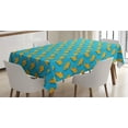 thumbnail image 1 of Ambesonne Taco Tablecloth Rectangular Table Cover, Tortilla with Veggies and Beef, 60"x84", Earth Yellow Blue, 1 of 3
