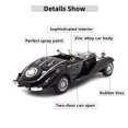 thumbnail image 4 of 1:28 Escala Pullback Diecast Metal Antiguo Modelo Clásico Coches Regalos de Juguete Coleccionables (Longitud Negra 6.5In/16.8Cm), 4 of 5