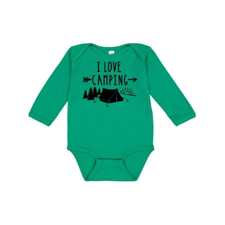 

Inktastic I Love Camping- Tent and Trees Gift Baby Boy or Baby Girl Long Sleeve Bodysuit