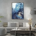 thumbnail image 4 of Cuadro decorativo para sala o recamar Decorativo Abstracto Azul y Oro Listo para Colgar Marco Dorado Maxigráfica Shop Cuadro Abstracto Azulejo, 4 of 6
