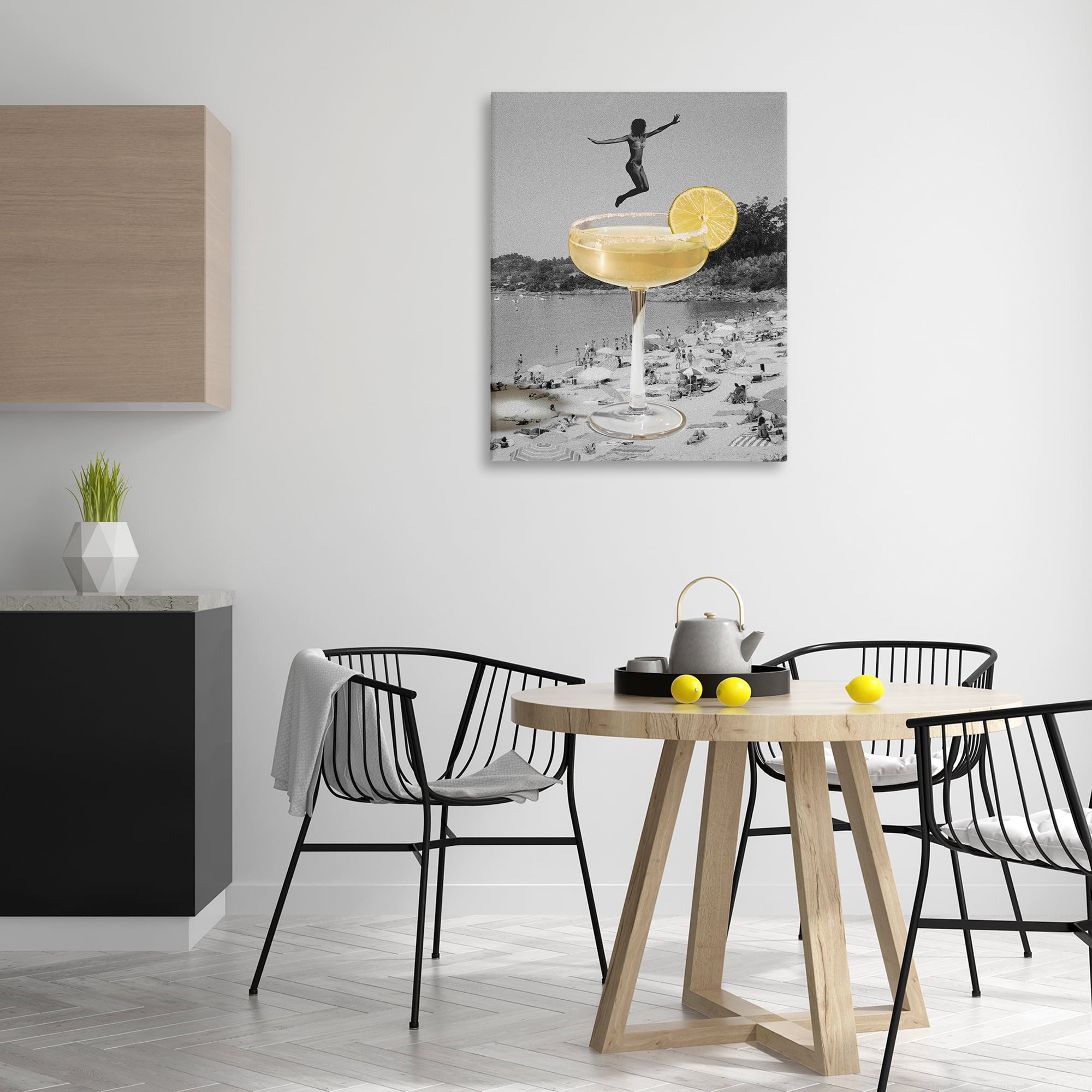 Stupell Industries Swimming in Cocktail Food & Beverage Painting Wrapped Canvas Art Print Wall Art, 30 x 40