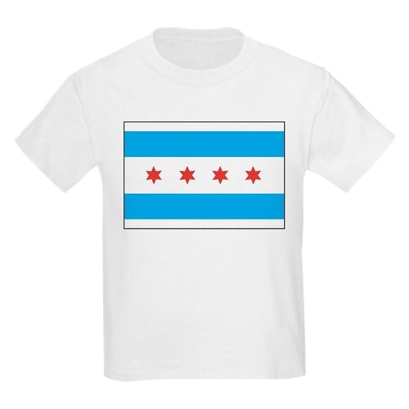 CafePress - Chicago Flag Kids T Shirt - Light T-Shirt Kids XS-XL