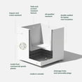 thumbnail image 2 of Veradek Block Series Cube Medium Plastic Planter - White, 2 of 13